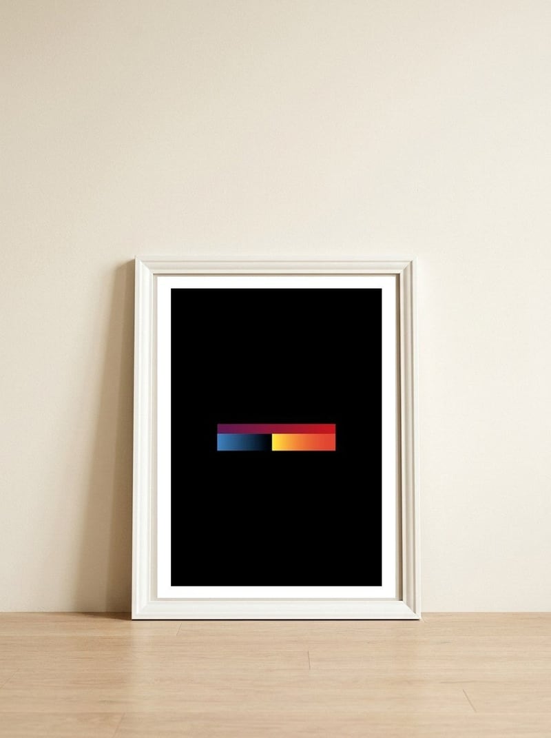 Paradox 3 | Abstract minimalism — framed, leaning against the wall