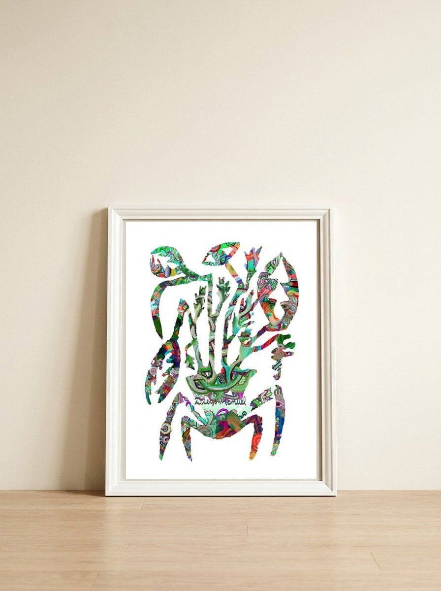 Planta Salvaje 47 — framed, leaning against the wall