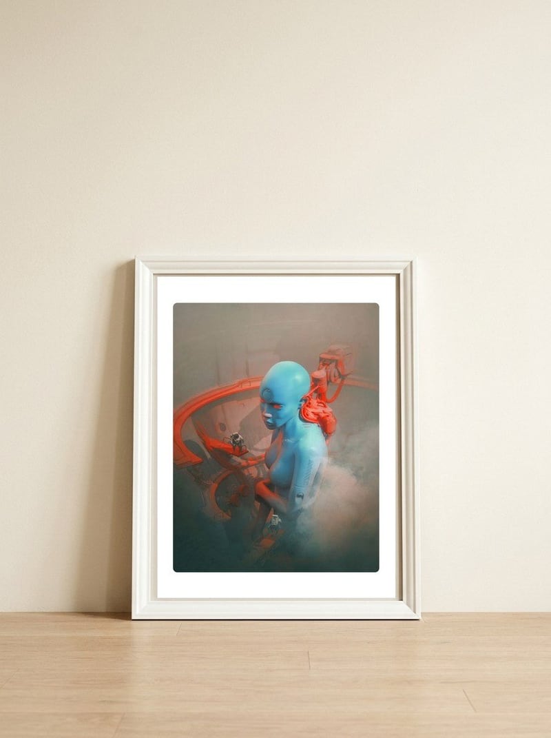 Nexus — framed, leaning against the wall