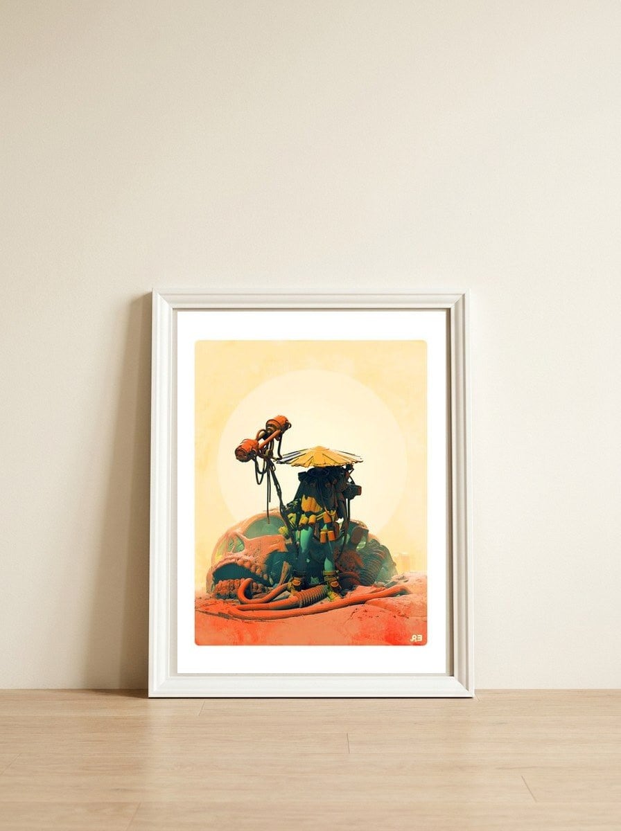 Sorcerer — framed, leaning against the wall