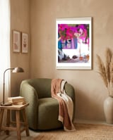 Blossom Is Just Around The Corner, Bougainvillea Tropical Greece Architecture, Botanical SummerTravel Bohemian framed in a tender room thumbnail