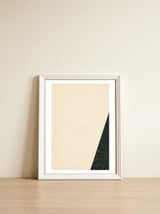 Minimalist black stripe — framed, leaning against the wall thumbnail