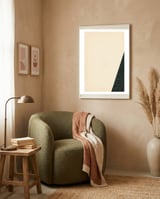 Minimalist black stripe framed in a tender room thumbnail