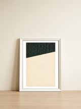 Abstract black paper shape — framed, leaning against the wall thumbnail