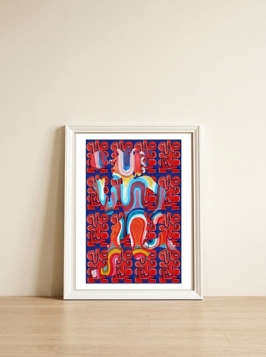 Jugador Nuevo 8 — framed, leaning against the wall