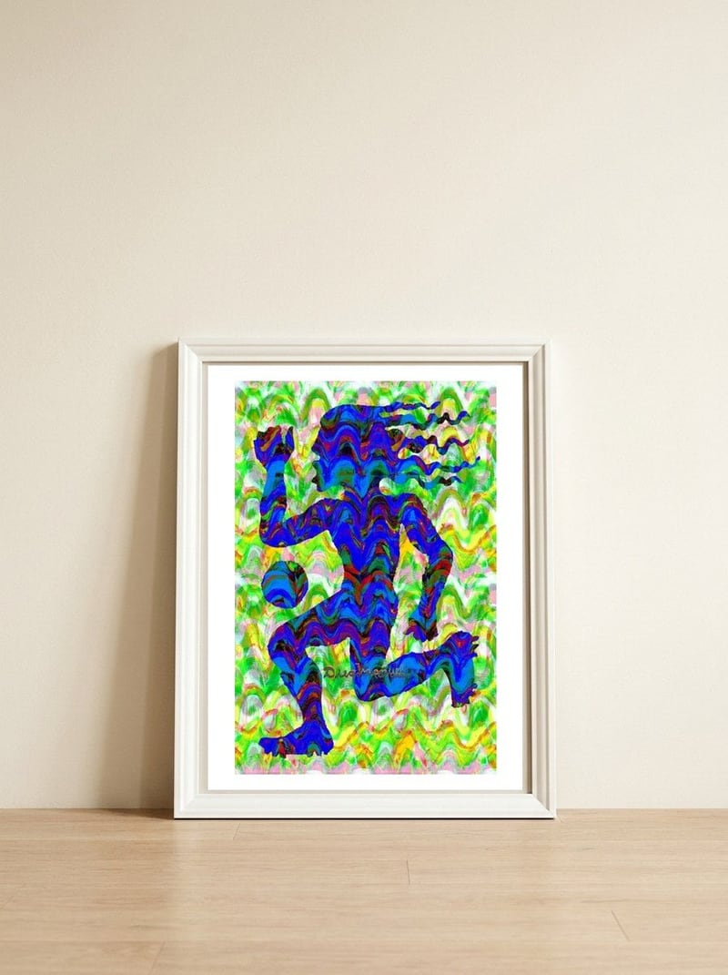 Jugador Nuevo 20 — framed, leaning against the wall