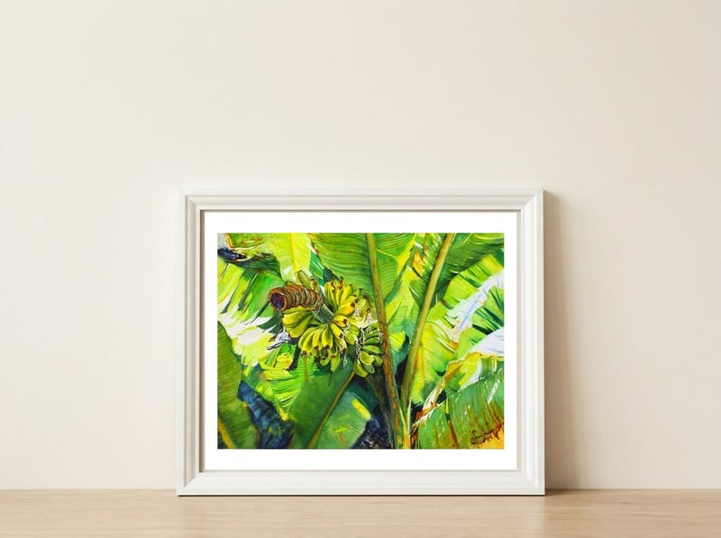Tropical Fruit — framed, leaning against the wall