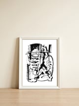 Playboy - b&w — framed, leaning against the wall thumbnail