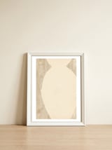 Creame tone vase silhouette — framed, leaning against the wall thumbnail
