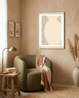 Creame tone vase silhouette framed in a tender room thumbnail