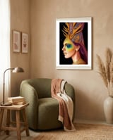 All That Glitters - Cosmic Goddess Portrait framed in a tender room thumbnail