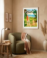 Tattooed Girl with Cheetah framed in a tender room thumbnail