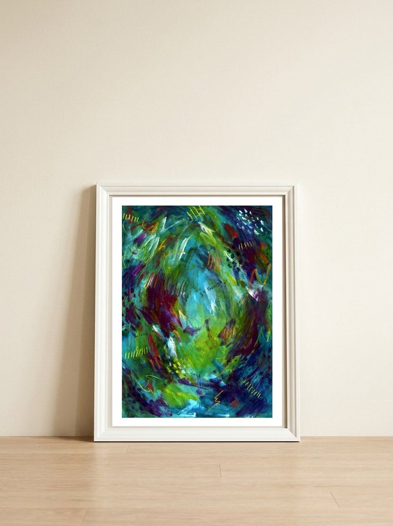 Greenery Clutter 3 — framed, leaning against the wall