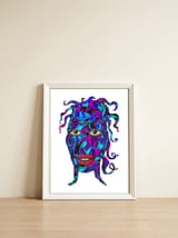 Mujer B 42 — framed, leaning against the wall thumbnail