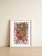 Mujer B 28 — framed, leaning against the wall thumbnail