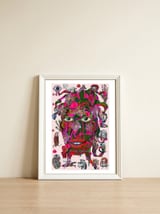 Mujer B 35 — framed, leaning against the wall thumbnail