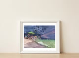 Before the storm. Watercolor painting — framed, leaning against the wall thumbnail