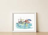 Boats — framed, leaning against the wall thumbnail