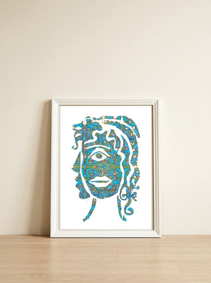 Mujer Digital 2 5 — framed, leaning against the wall