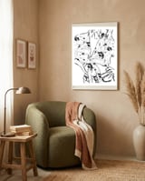 Fashionista || #illustration #fashion framed in a tender room thumbnail