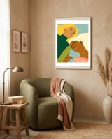 Two Souls One Body I #illustration painting framed in a tender room thumbnail