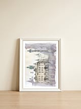 Romantic cityscape  — framed, leaning against the wall thumbnail