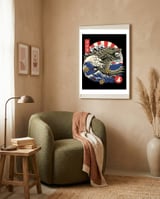 Kaiju Wave framed in a tender room thumbnail