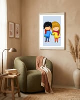 Helping hands framed in a tender room thumbnail
