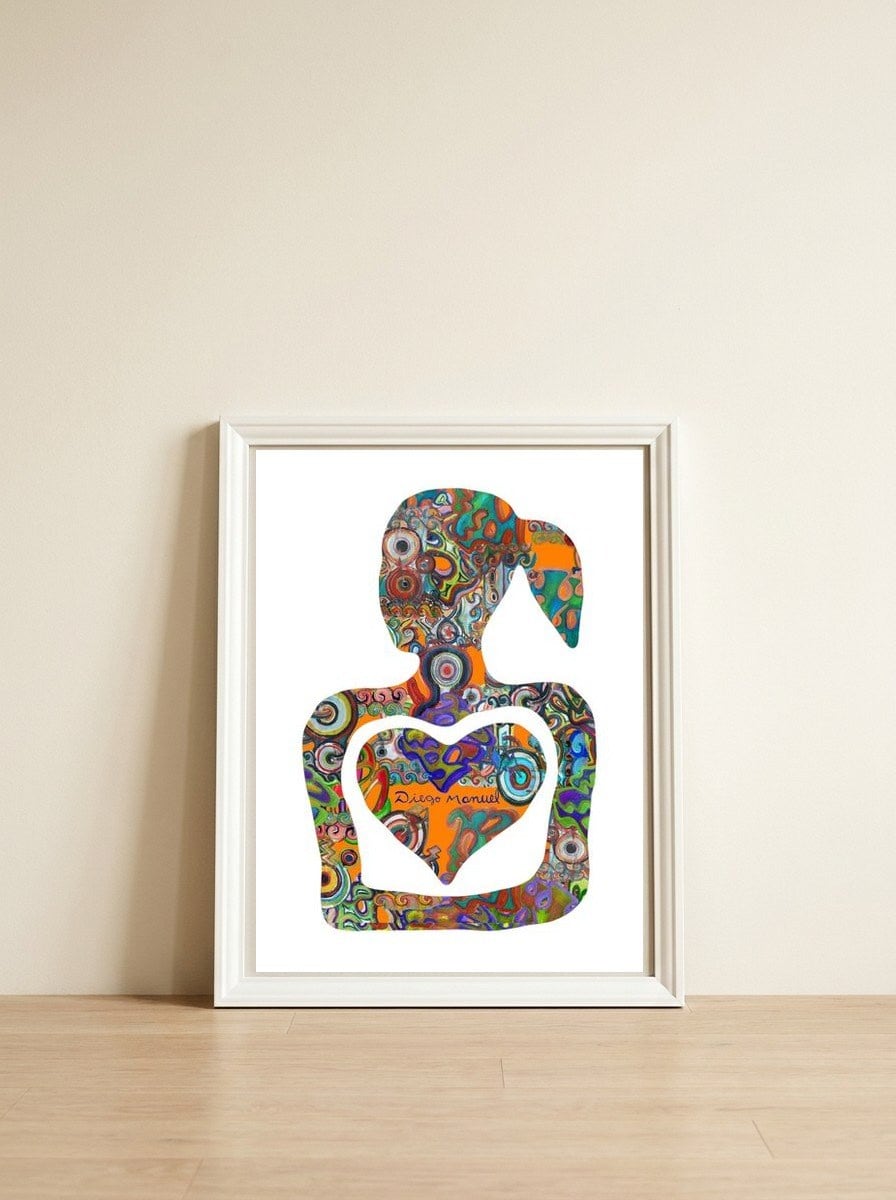 Mujer Digital 3 13 — framed, leaning against the wall