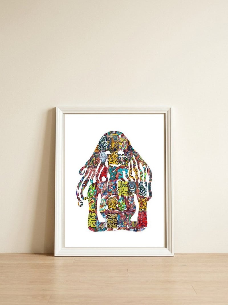 Mujer Digital 4 3  — framed, leaning against the wall
