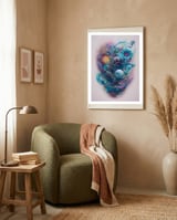 Relax and take a deep breath - Floral AI Art framed in a tender room thumbnail