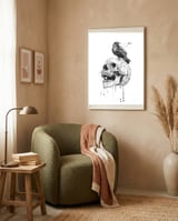 New Skull (bw) framed in a tender room thumbnail