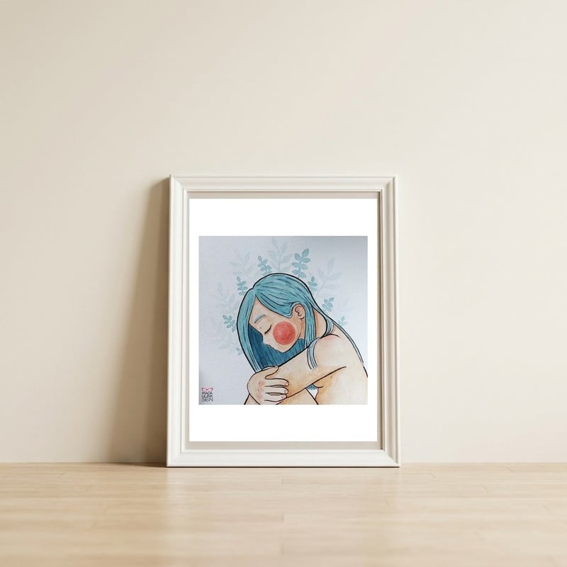 Growing — framed, leaning against the wall