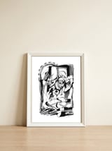 Power of the Mind - b&w — framed, leaning against the wall thumbnail