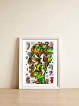 Perfil Con Rayos B 1 — framed, leaning against the wall thumbnail