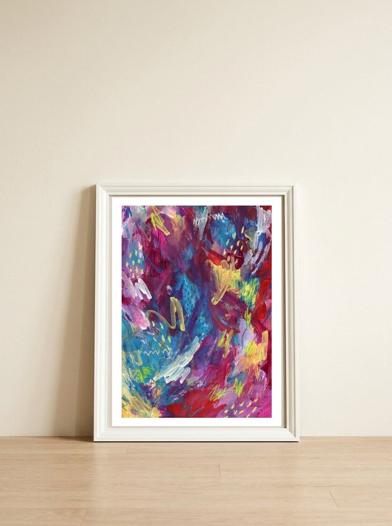 Nothing Holding Me Back 2 — framed, leaning against the wall