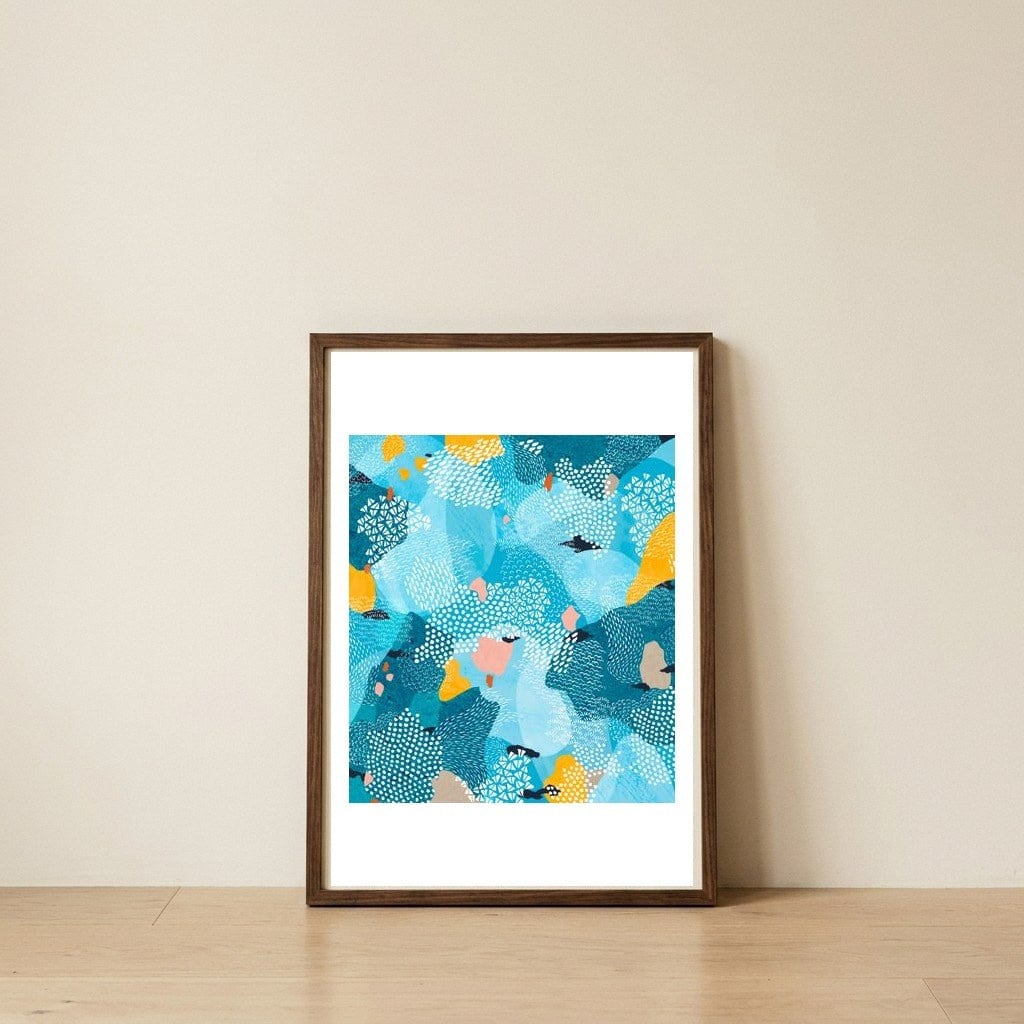 Calm — framed, leaning against the wall