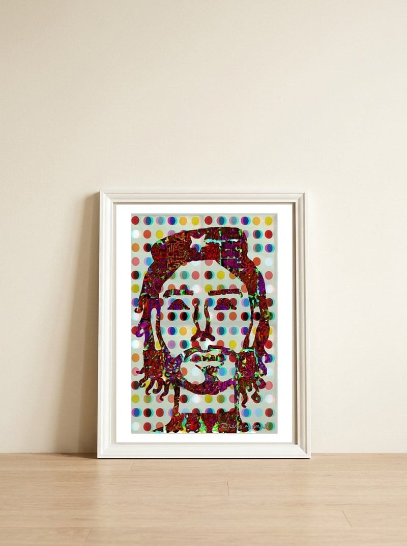 Che 24 — framed, leaning against the wall