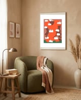Head In The Clouds And Feet On Earth framed in a tender room thumbnail