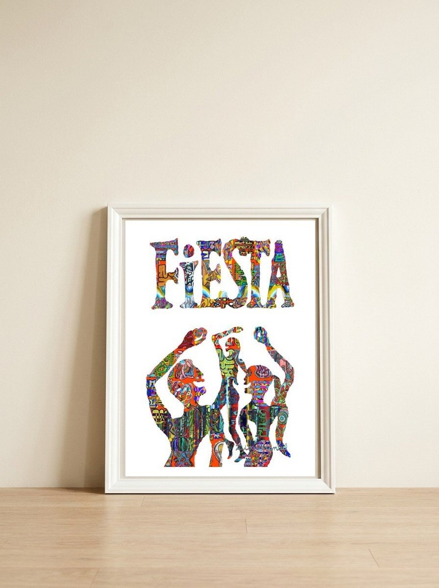 Fiesta 6 — framed, leaning against the wall