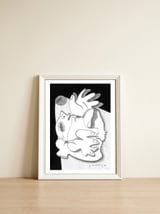 Dying in the Spotlight - b&w — framed, leaning against the wall thumbnail