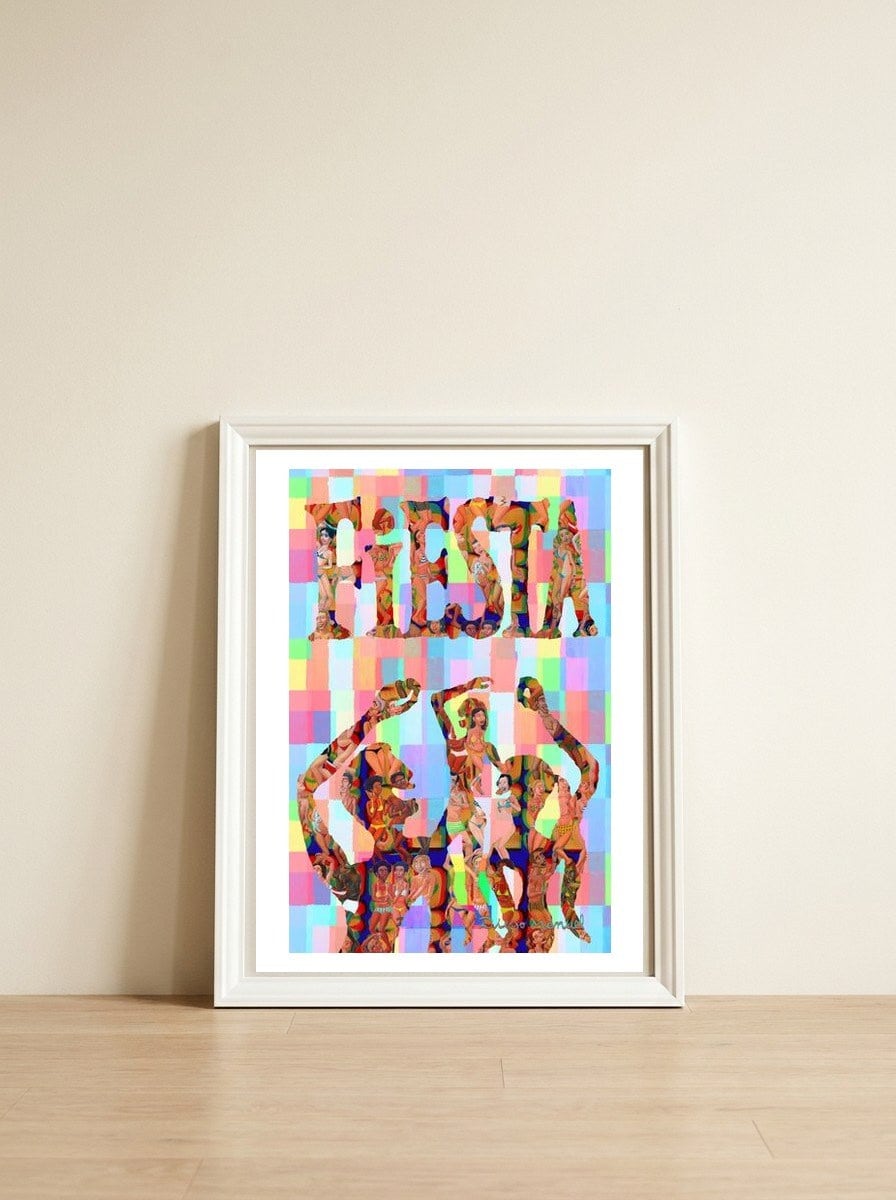 Fiesta 22 — framed, leaning against the wall