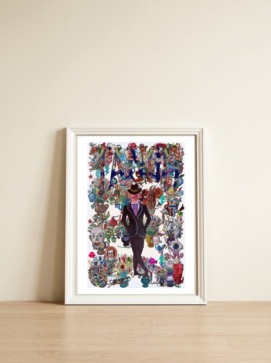 Tango Nuevo Tapiz 6 — framed, leaning against the wall