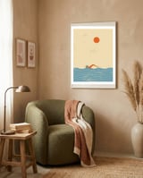 Swimmer framed in a tender room thumbnail