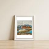 Art boats on Lake Garda, Italy. — framed, leaning against the wall thumbnail