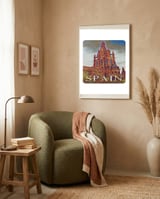 Spaniard gothic church framed in a tender room thumbnail