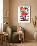 Tango Tapiz 15 framed in a tender room thumbnail