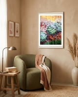 Three Dandelions framed in a tender room thumbnail