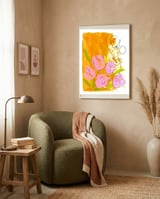 Tulips I framed in a tender room thumbnail