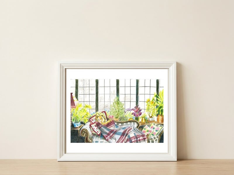 Greenhouse — framed, leaning against the wall